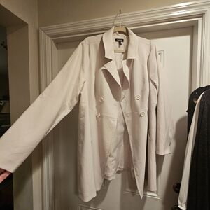 Torrid 2X Women's Cream Double-Breasted Coat